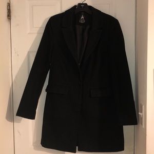 Chic black peacoat with pockets